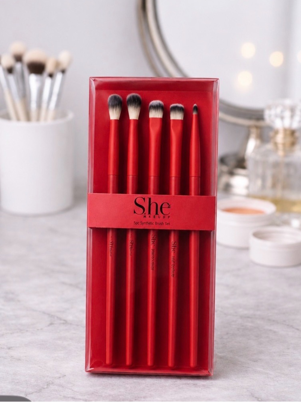 SHE 5pc Red Eye Brush Set